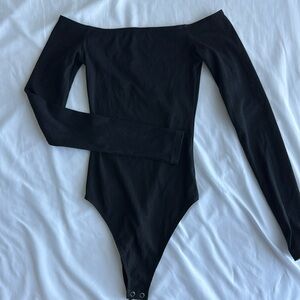 Off Shoulder Ribbed Bodysuit